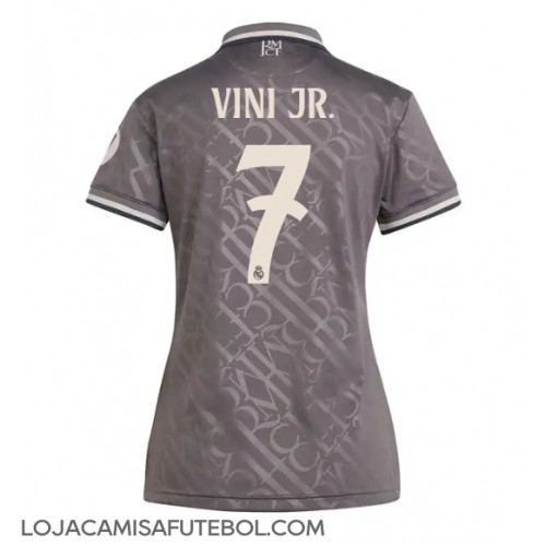 Camisa de Futebol Real Madrid Vinicius Junior #7 Equipamento Alternativo Mulheres 2024-25 Manga Curta